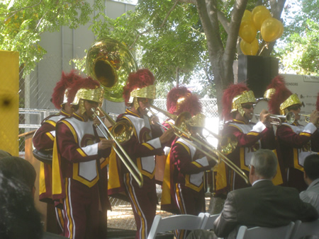 The USC band sets the pace
