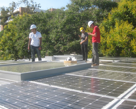 solar installation complete at USC's fluxHome